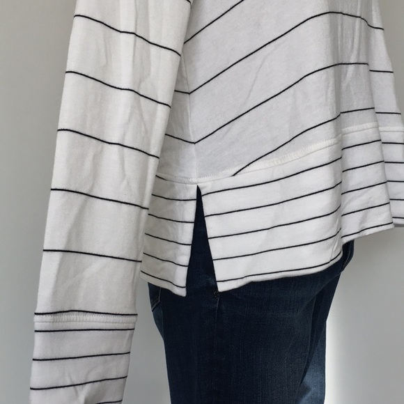 Lou & Grey Buttery Soft Mixed Stripe Cowl Neck Pullover, size Medium 🖤 - Picture 6 of 13